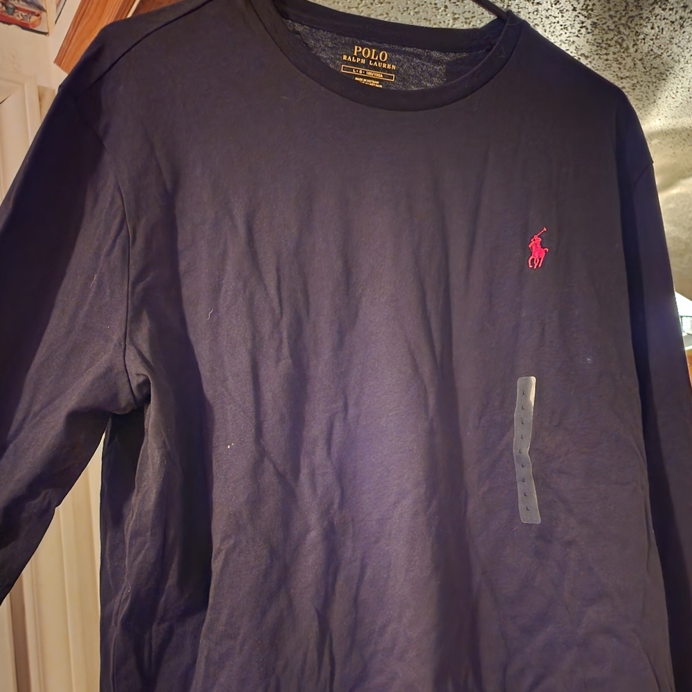Polo by Ralph Lauren. Lg. Black. Long sleeves. Perfect condition
